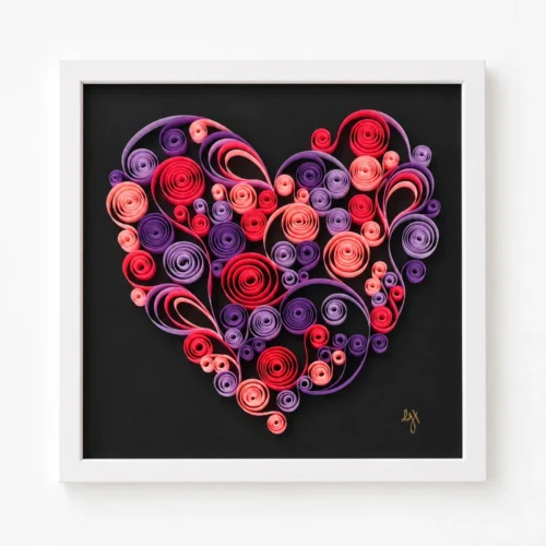 Hearts in Paper – Pink & Purple