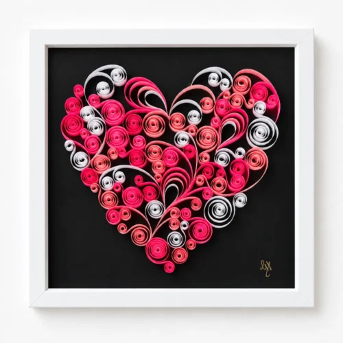 Hearts in Paper – Pink & White
