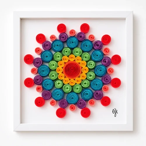 Quilled Mandalas – Red & Teal